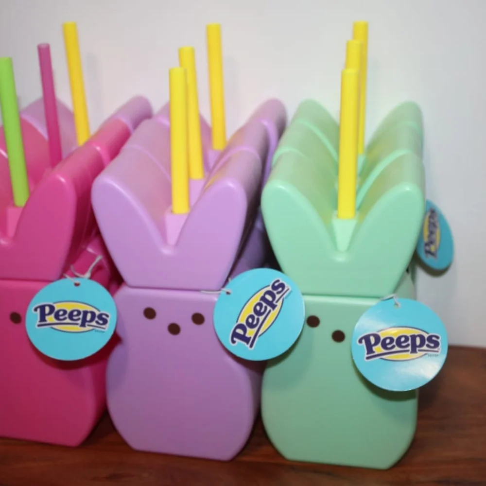 Bunny Shaped Party Cups - Pink, Purple, and Green